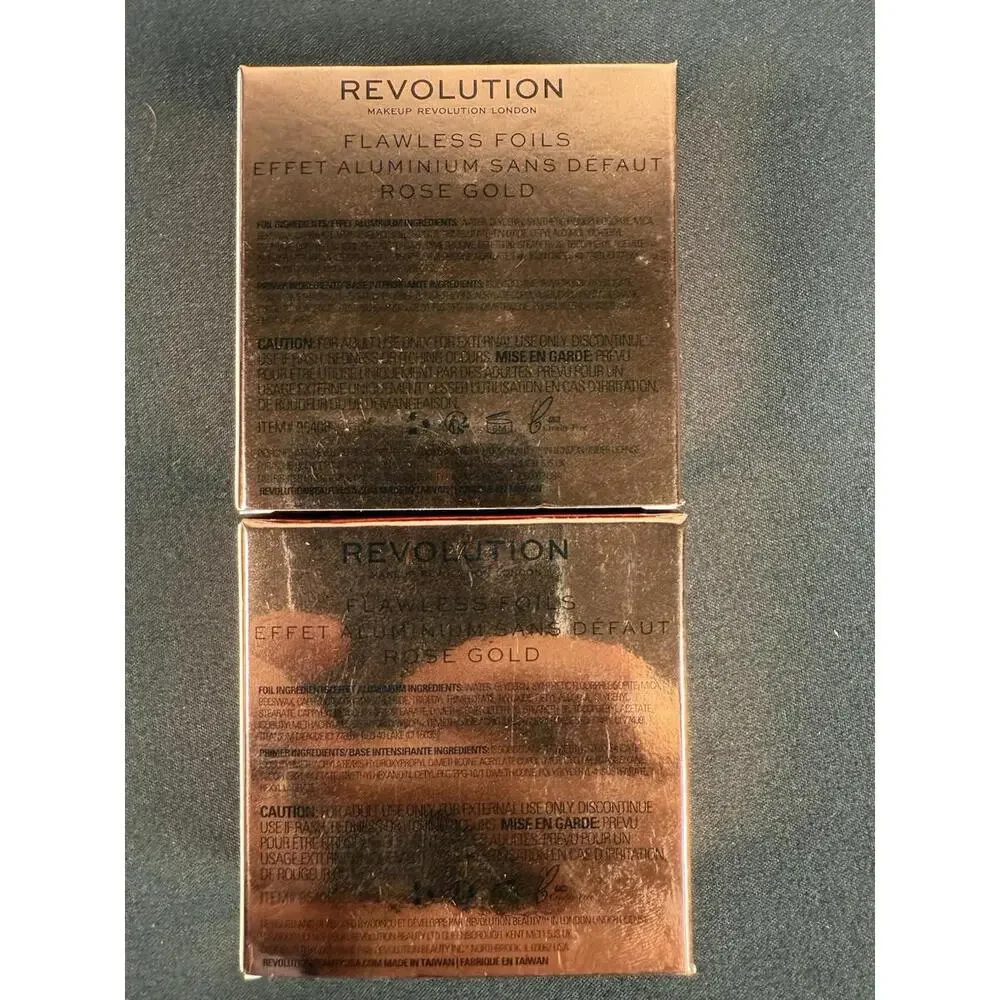 2 Pack Makeup Revolution London Flawless Foils Rose Gold SEALED